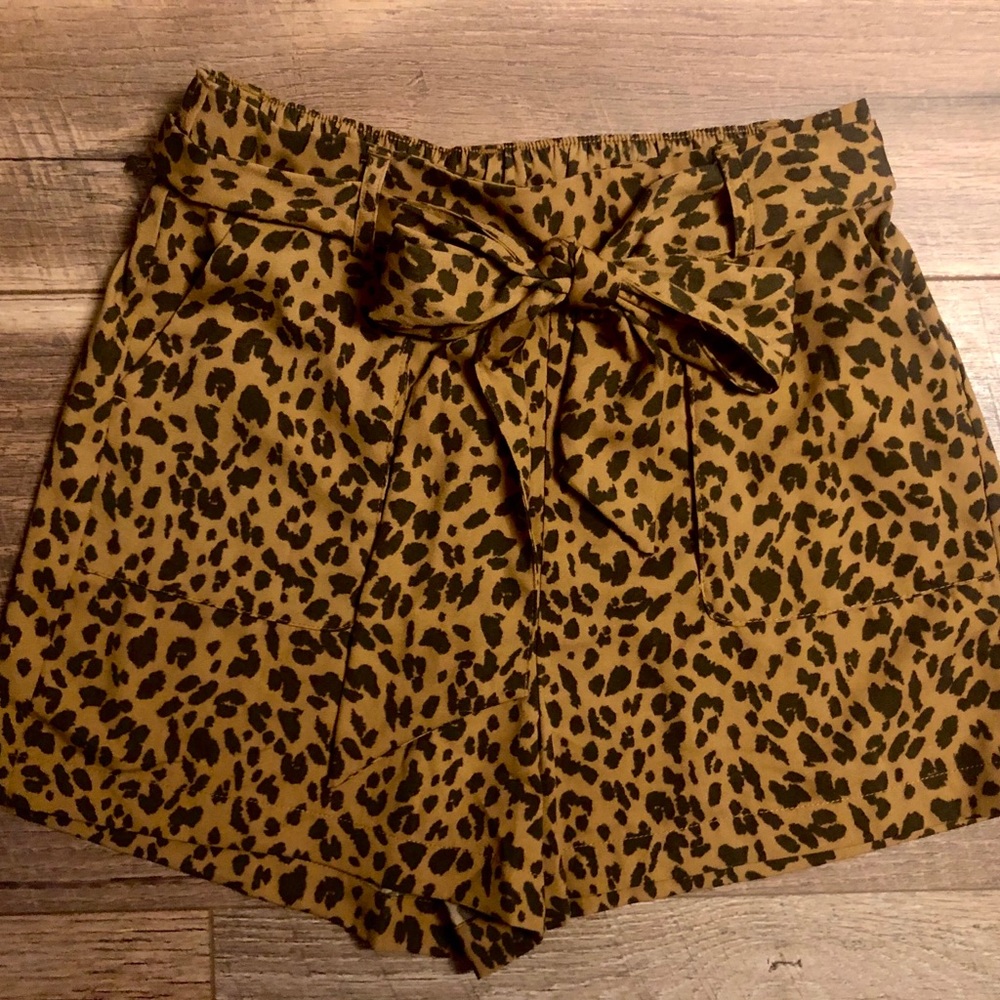 Tie front shorts